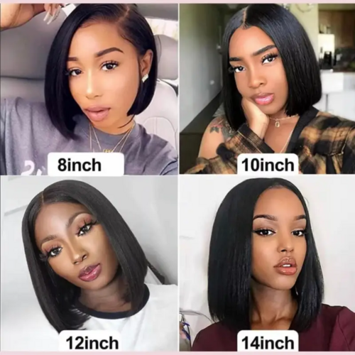 Chic Straight Bob U Part – 100% Human Hair | Sleek Natural Style | Glueless Middle or High Part