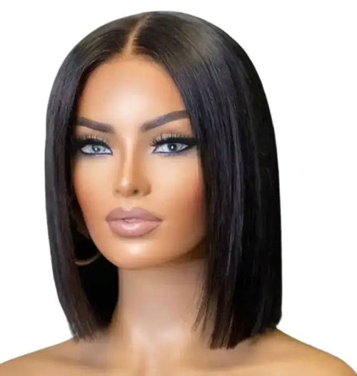 Chic Straight Bob U Part – 100% Human Hair | Sleek Natural Style | Glueless Middle or High Part