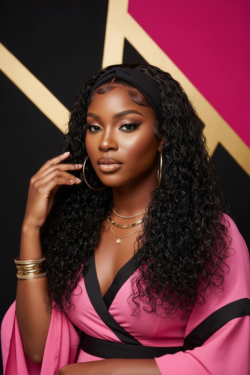 Deep Wave Headband Wig