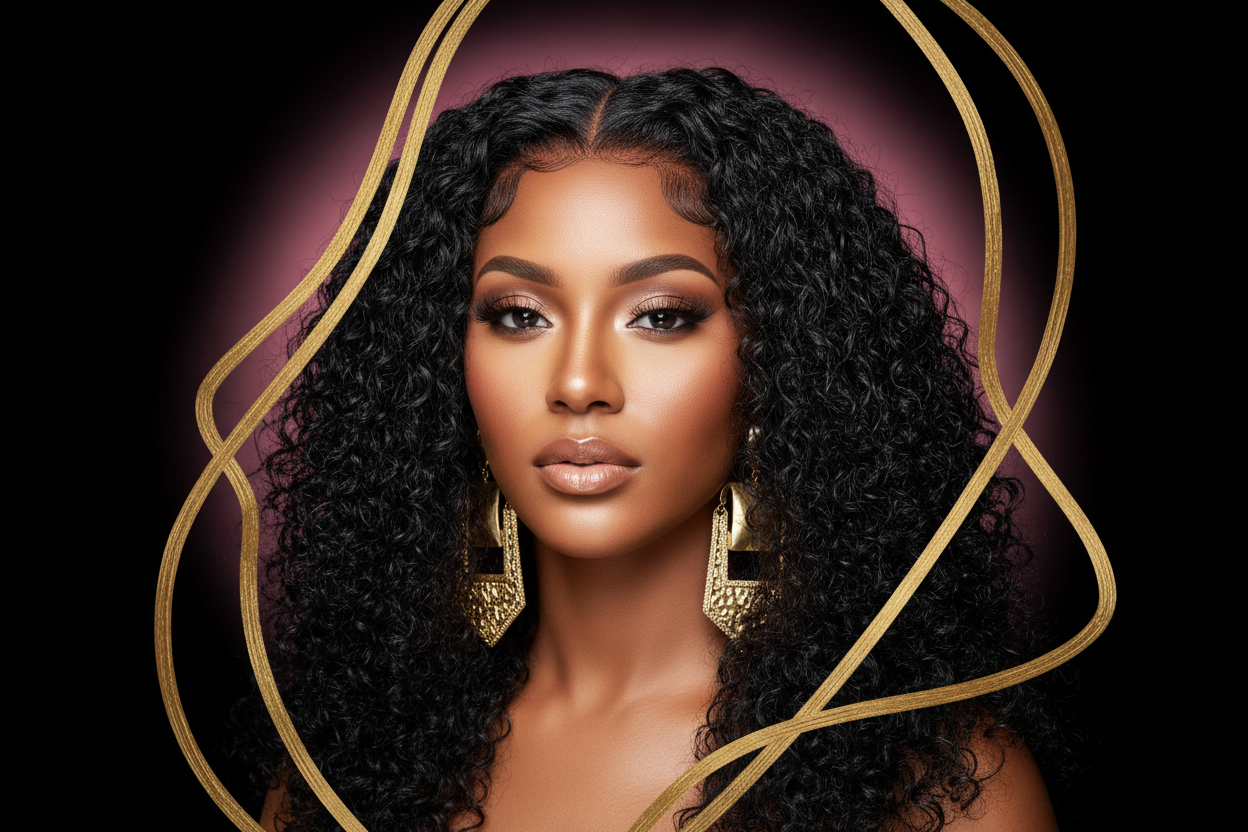Kinky Curly 4x4 Transparent Closure Wig – 100% Virgin Human Hair Natural 1B | 180% Density Lace Closure Wig (14–24 Inch)