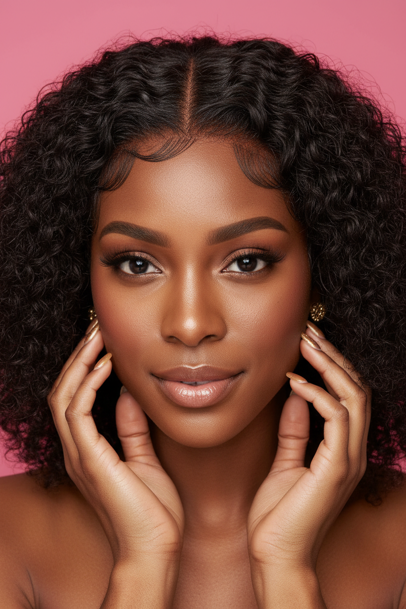 Jerry Curl Short Bob U-Part Wig – 100% Brazilian Remy Human Hair, Glueless, Short Bob, Natural Black