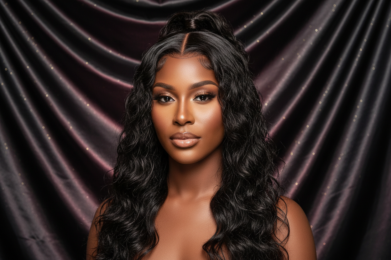 HD Deep Wave 13x4 Lace Front Wig – 180% Density 100% Virgin Human Hair HD Lace Wig (Glueless)