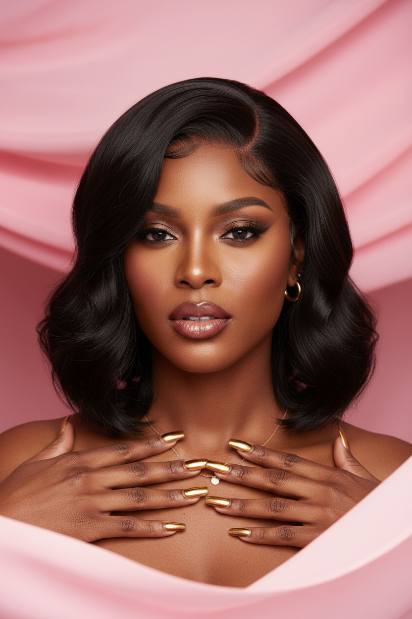 BeuMax 180% Density Body Wave Short Bob 13x4 Lace Front / 4x4 Closure- 8-16 Inch Body Wave Human Hair Bob Wig