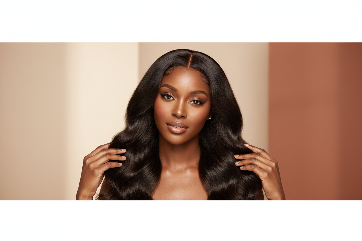 Transparent Full Lace Body Wave Wig – 100% Human Hair Full Lace Wig (Ponytail Friendly)