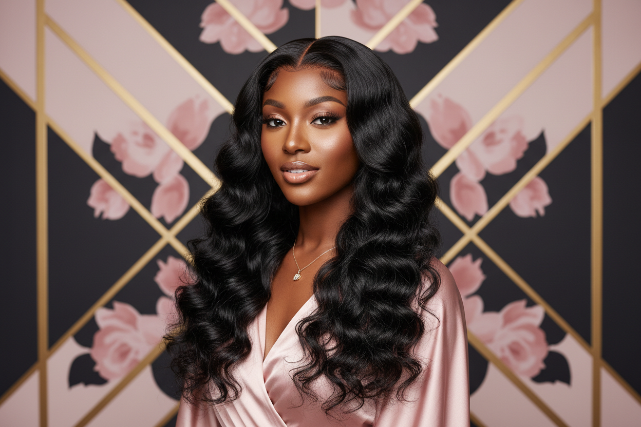 Body Wave 13x4 Transparent Lace Front – Virgin Human Hair | Natural 1B | 130% or 180% Density | Middle or High Part