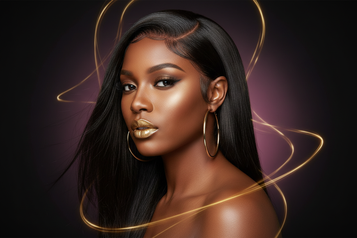 Straight 4x4 Transparent Lace Closure Wig – 180% Density Virgin Human Hair | Natural 1B | 14–24 Inches