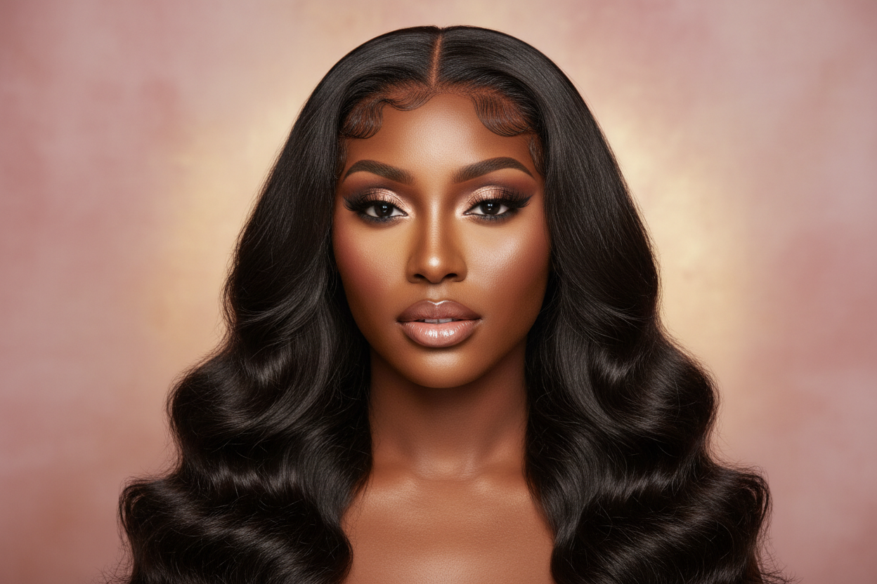 Transparent Full Lace Body Wave Wig – 100% Human Hair Full Lace Wig (Ponytail Friendly)