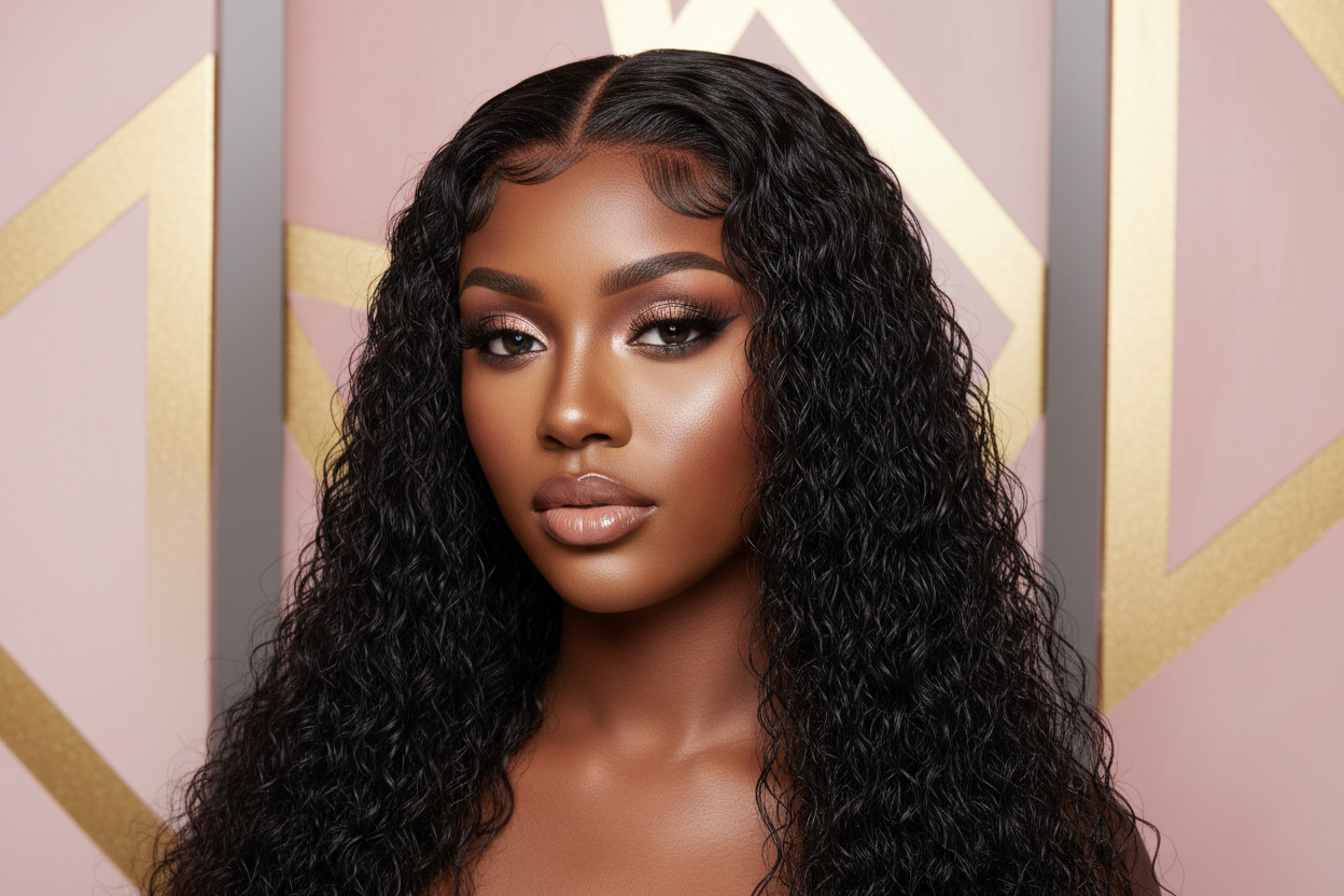 HD Deep Wave 13x4 Lace Front Wig – 180% Density 100% Virgin Human Hair HD Lace Wig (Glueless)