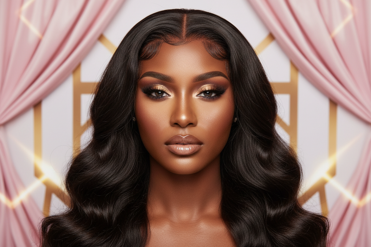 Transparent Full Lace Body Wave Wig – 100% Human Hair Full Lace Wig (Ponytail Friendly)